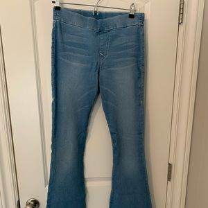True Religion no zipper flare jeans